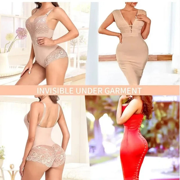 Lace V Neck Spaghetti Strap Underwear Bodysuits