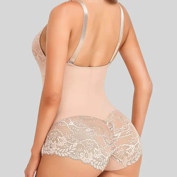 Lace V Neck Spaghetti Strap Underwear Bodysuits