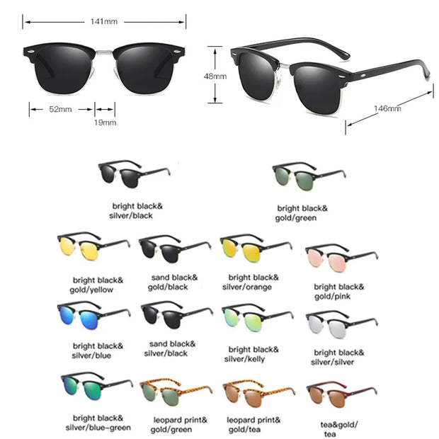 Semi-RimlessUV440 Retro Unisex Sunglasses