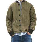 Vintage Army Tac Collar Cotton Jacket for Men