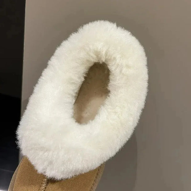 Warm Thicken Plush Chunky Platform Cotton Slippers