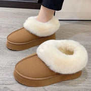 Warm Thicken Plush Chunky Platform Cotton Slippers