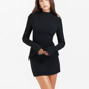 Two Pockets Long Sleeve Dress