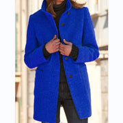 Woolen Winter Colar Coat With Pockets
