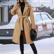 Women's Collar Double Trench Coat