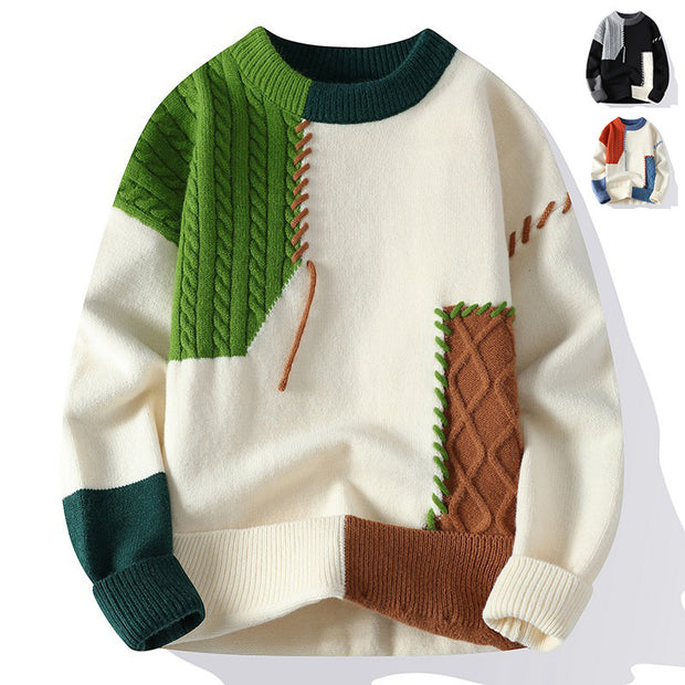 Winter Colorblock Long Sleeve Pullover