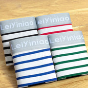 Men's Cotton Striped Printed Boxers Set Of 4