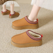 Women's Fleece Cotton Half Slippers