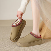 Women's Fleece Cotton Half Slippers