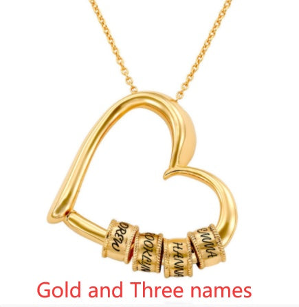 Personalized Heart Necklaces Custom Name Love Mothers Day Christmas Valentines
