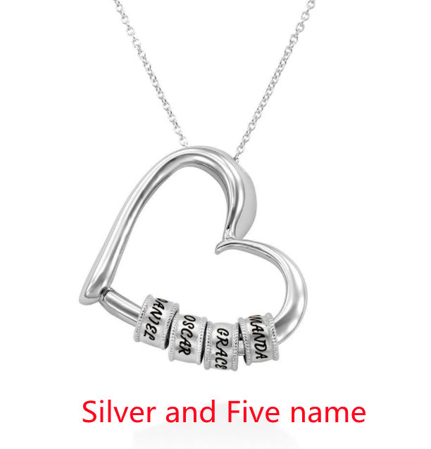 Personalized Heart Necklaces Custom Name Love Mothers Day Christmas Valentines